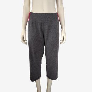 Danskin Now Gray Cotton Blend Stretch Cropped Activewear Pant Size 1X